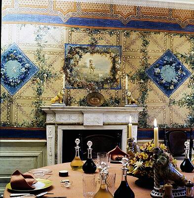 Antique Photograph - Turville Grange Dining Room by Horst P. Horst