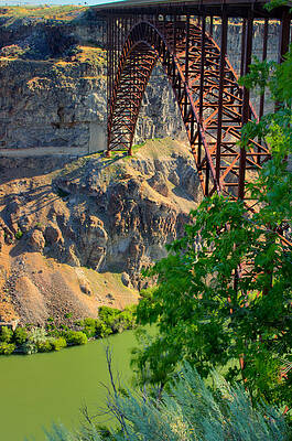 Idaho Wall Art featuring the photograph Twin Falls Snake River Bridge by Carla E
