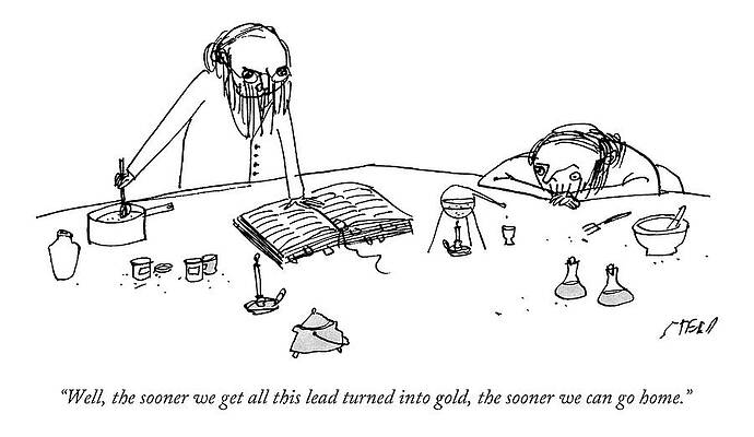 Alchemists at Work with Lead and Gold Wall Art