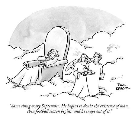 Heavenly Cartoon with Humor Wall Art