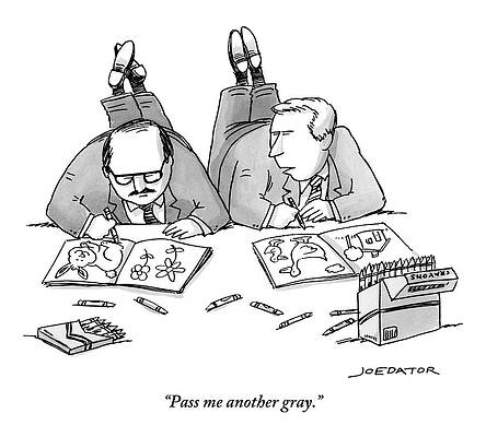 Shade Wall Art featuring the drawing Two Businessmen In Suits Lie On The Floor by Joe Dator