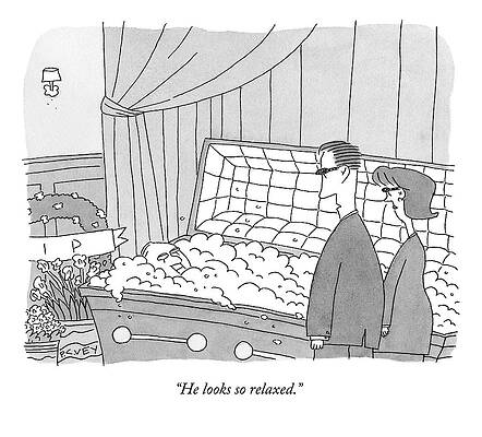 Humorous Funeral Scene Wall Art