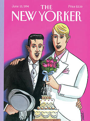 Two Grooms on Magazine Cover Wall Art