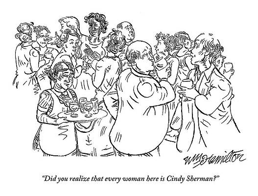 Museum Wall Art featuring the drawing Two Men Speak At A Party: Did You Realize Every by William Hamilton