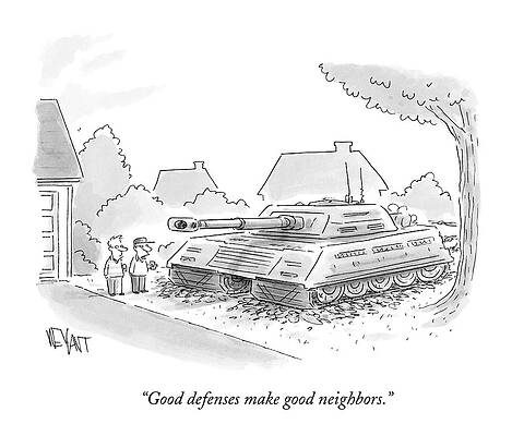 Neighbors Discuss a Tank Drawing