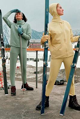 Models at Courchevel Ski Resort Photograph