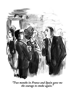 International Wall Art featuring the drawing Two Months In France And Spain Gave by Warren Miller