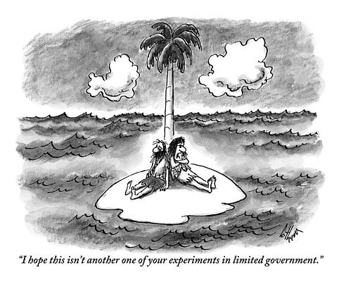 Limit Drawing - Two People Are Seen Speaking On A Deserted by Frank Cotham