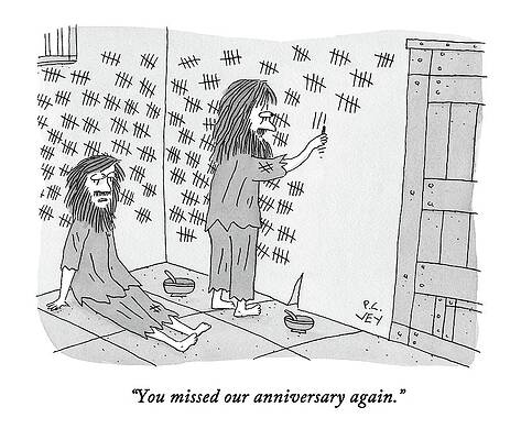 Valentine Drawing - Two Prisoners Sit In A Cell by Peter C Vey