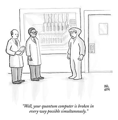 Quantum Computer Cartoon Drawing