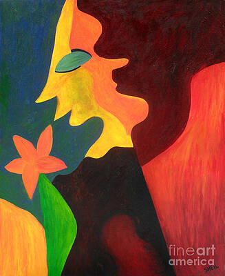 Sheil Painting - Two Sides by Amanda Sheil