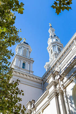 Architecture Wall Art featuring the photograph Two Spires by Sue Leonard