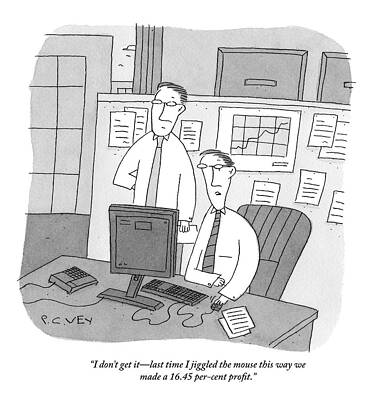 Office Humor with Computers Drawing