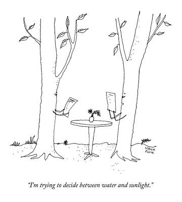 Trees Reading at a Table Wall Art