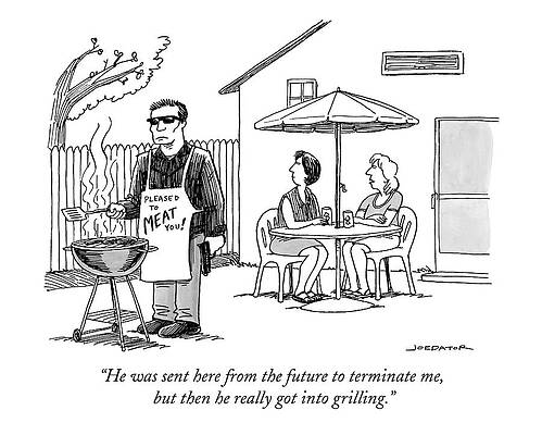 Grilling Terminator Drawing