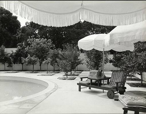 Chair Wall Art featuring the photograph Umbrellas Poolside by Fred Lyon