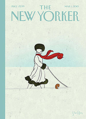 Winter Stroll with Red Scarf Painting