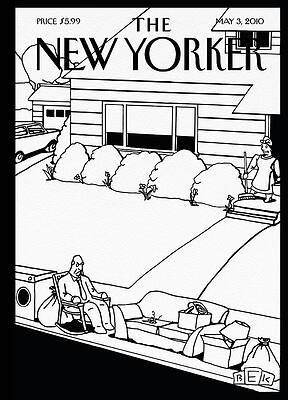 Suburban Life Cartoon on the New Yorker Wall Art