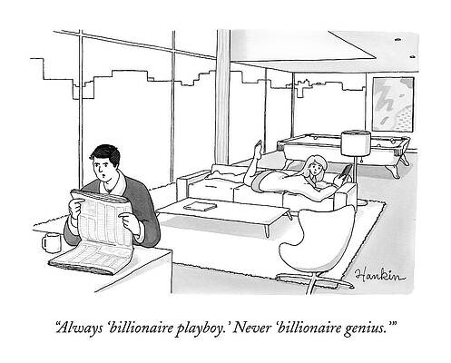 Billionaire Playboy Cartoon Insight Wall Art