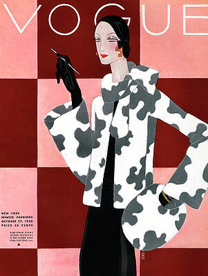 Elegant Woman in Fashionable Coat Wall Art