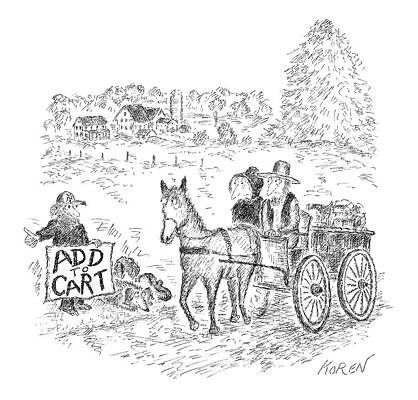 Hiking Drawing - New Yorker September 12th, 2016 by Edward Koren