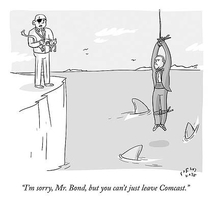 Tv Wall Art featuring the drawing I'm Sorry Mr. Bond by Farley Katz