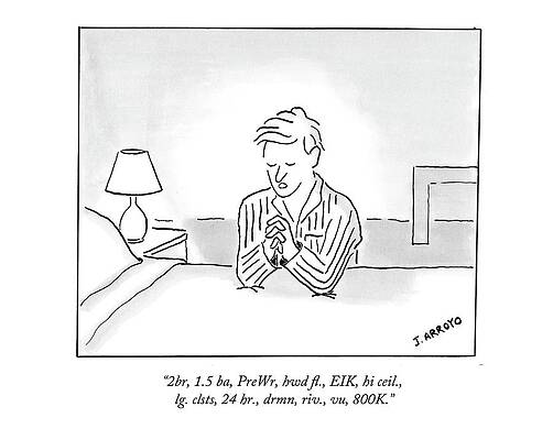 Prayer Drawing - 2br, 1.5 Ba, Prewr, Hwd Fl., Eik, Hi Ceil., Lg by Jose Arroyo