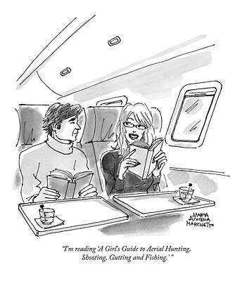 Humorous Inflight Reading Wall Art