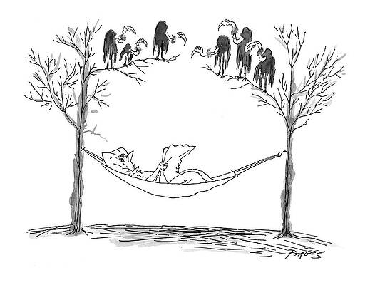 Near Wall Art featuring the drawing New Yorker January 24th, 2000 by Peter Porges