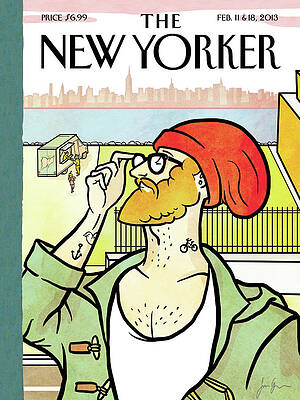 Hipster with Red Beanie Wall Art