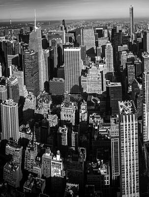America Photograph - Uptown Manhattan Triptych Left by David Morefield