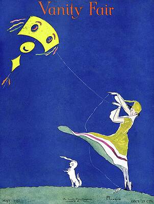 Wall Art featuring the photograph Vanity Fair Cover Featuring A Woman Flying A Kite by Ethel Plummer