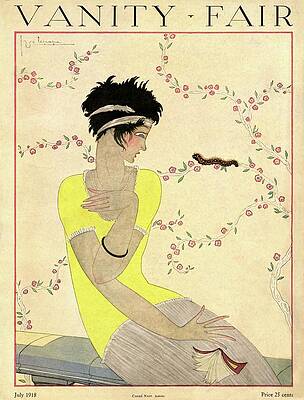 Watching Photograph - Vanity Fair Cover Featuring A Woman Watching by Georges Lepape