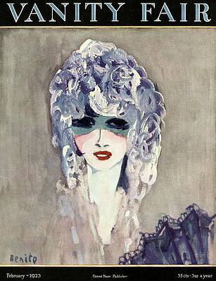 Glamorous Woman with Feathered Headpiece Wall Art