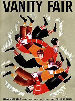 Colorful Rugby Players Illustration Wall Art