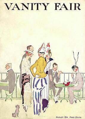 Wall Art featuring the photograph Vanity Fair Cover Featuring People At An Outdoor by Ethel Plummer