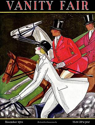 Equestrian Riders in Stylish Attire Wall Art