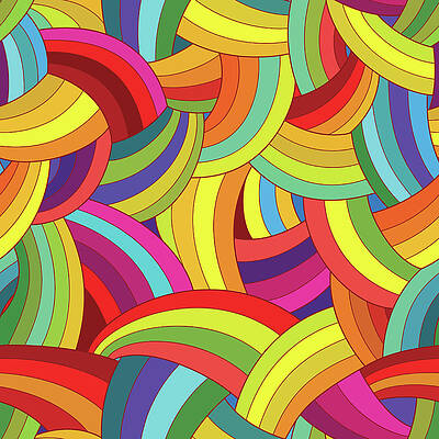 Wall Art featuring the digital art Vector Abstract Seamless Pattern by Linaflerova