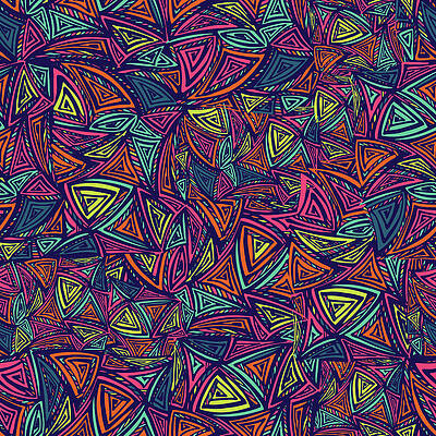 Wall Art featuring the digital art Vector Colorful Seamless Pattern With by Tatiana kost