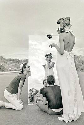 Fashion Reflection with Mirror Interaction Wall Art