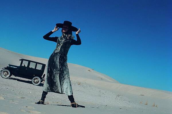 Texas Photograph - Veruschka Von Lehndorff Standing by Franco Rubartelli
