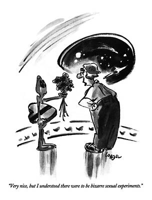 Alien Wall Art featuring the drawing Very Nice, But I Understood by Lee Lorenz