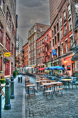 Architecture Wall Art featuring the photograph HDR Effect - Cafe Culture by Sue Leonard