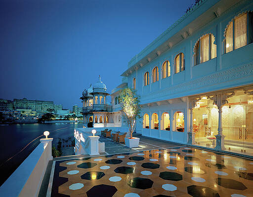 Illuminate Photograph - View Of A Palace At Dusk by Erhard Pfeiffer