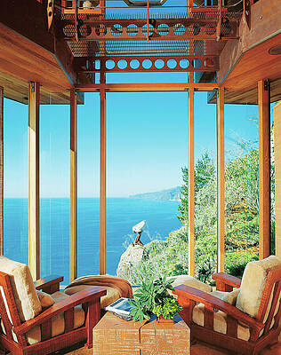 Luxurious Seaside Hotel View Wall Art