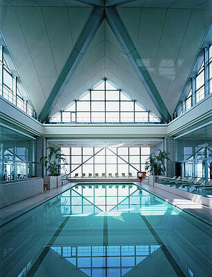 Spa Wall Art featuring the photograph View Of Modern Swimming Pool by Erhard Pfeiffer