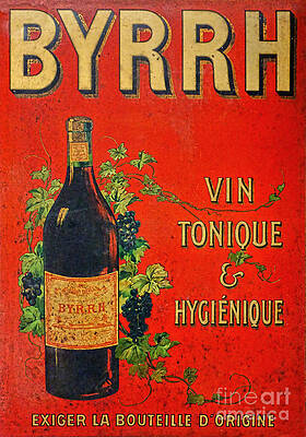 Wall Art featuring the photograph Vintage French Tin Sign Byrrh by Olivier Le Queinec
