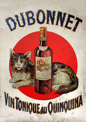 Wall Art featuring the photograph Vintage French Tin Sign Dubonnet by Olivier Le Queinec