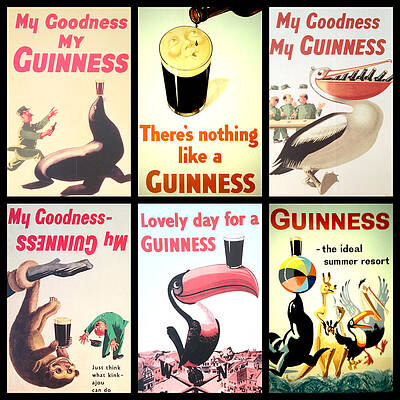 Vintage Guinness Advertising Posters Digital Art