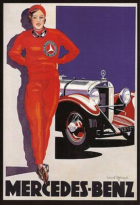Vintage Mercedes-Benz Advertisement Digital Art